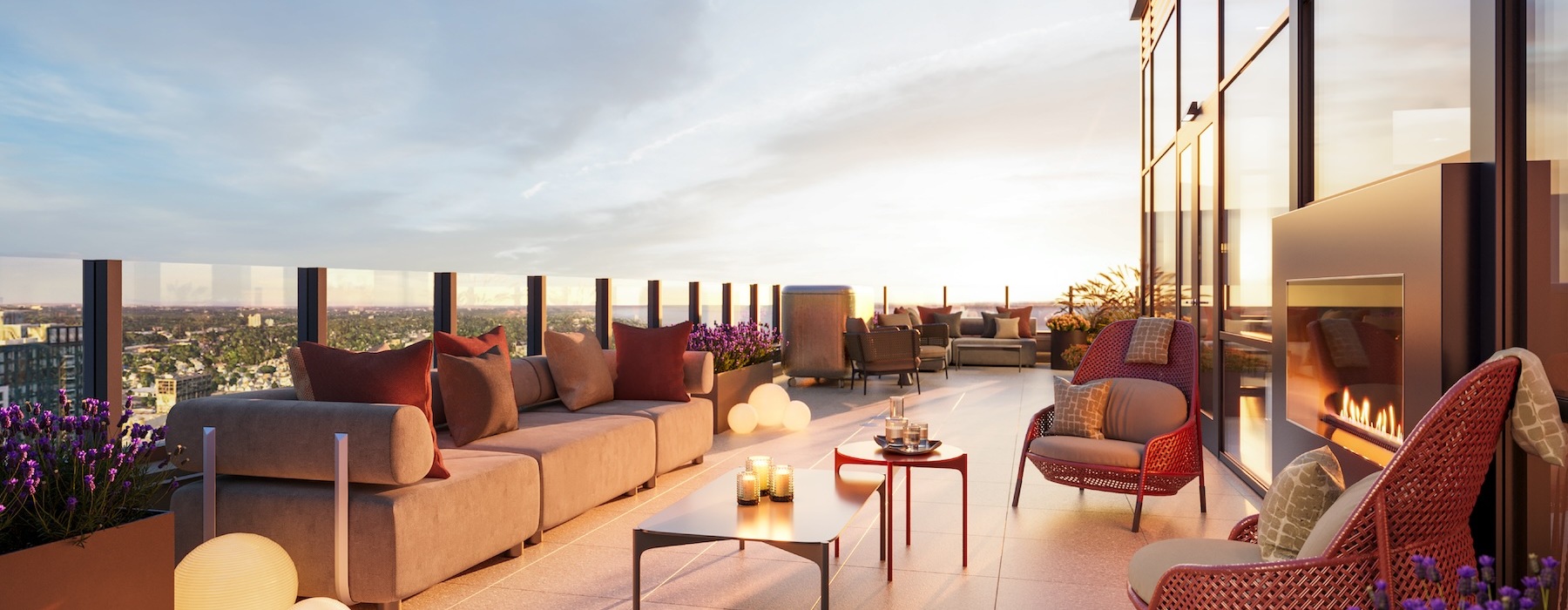 patio with views of landscaping and near neighborhood