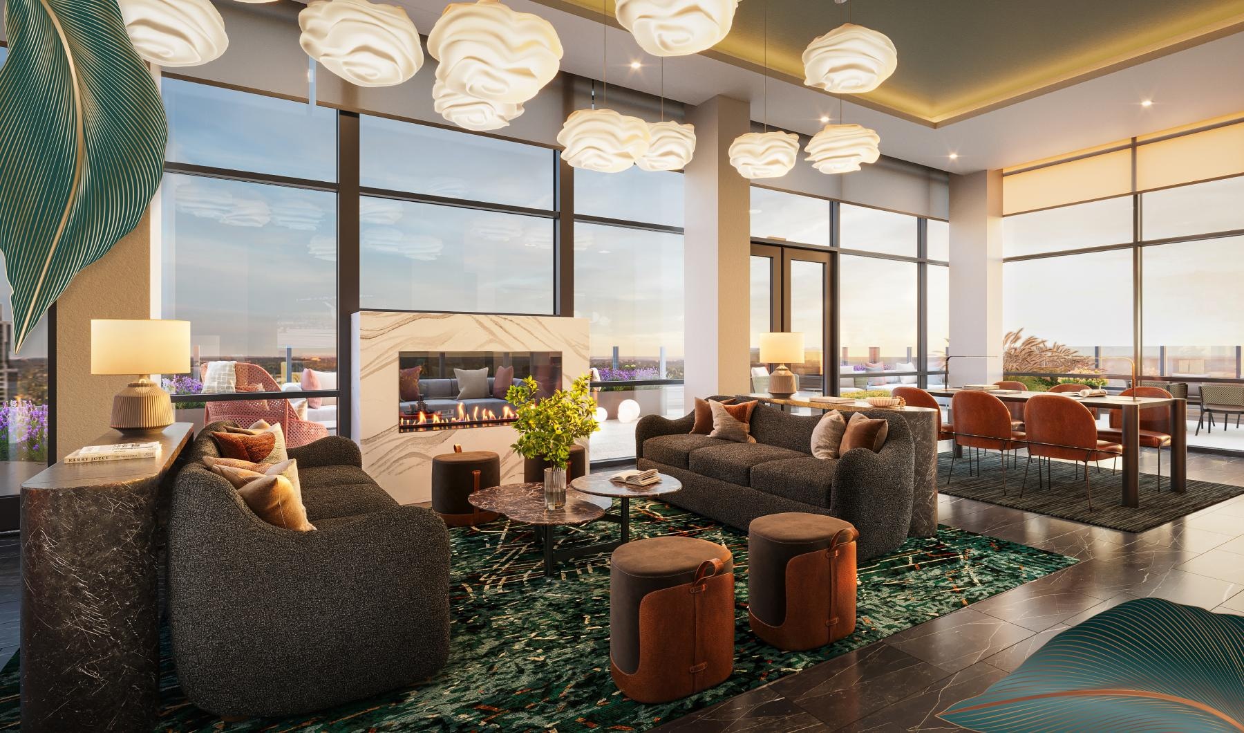 Settle into comfort at The Leaf a room with a couch and chairs